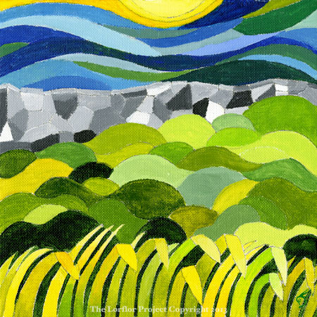 6x6" Acrylic and Pencil on Canvas Paper